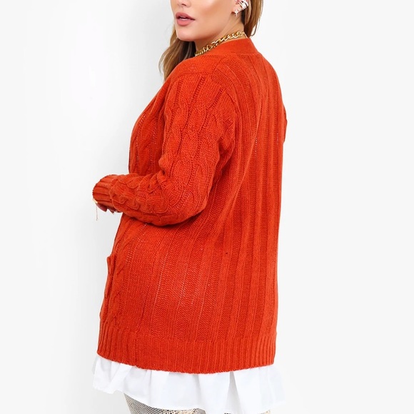 Very cute rust Cardigan - Picture 1 of 2